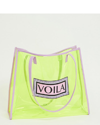 Skinnydip Voila Neon Yellow Tote Bag