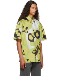 Heron Preston Green Camou Bowling Shirt