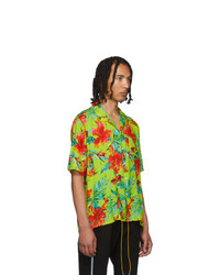 Rhude Green Hawaiian Shirt