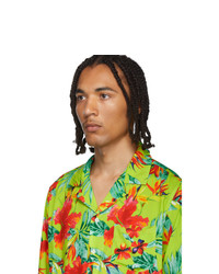 Rhude Green Hawaiian Shirt