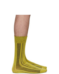 Issey Miyake Men Yellow Shima Socks