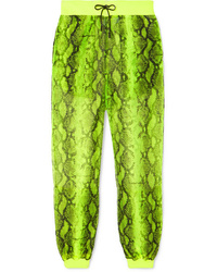 Green-Yellow Print Sweatpants