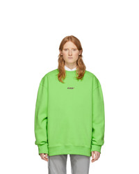 Ader Error Green Oversized Logo Sweatshirt