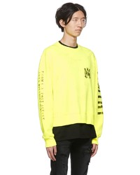 Amiri Yellow Army Stencil Sweatshirt