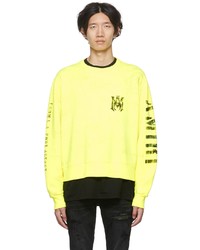 Amiri Yellow Army Stencil Sweatshirt