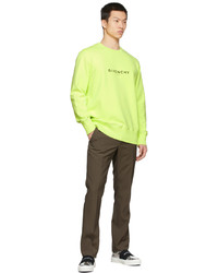 Givenchy Yellow Reverse Print Sweatshirt