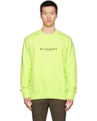 Givenchy Yellow Reverse Print Sweatshirt