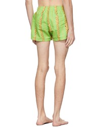 Versace Underwear Green Chain Swim Shorts