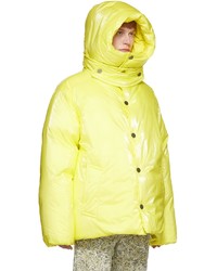 Bottega Veneta Yellow Nylon Puffer Jacket
