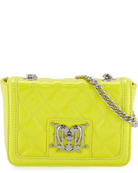 Green-Yellow Quilted Leather Crossbody Bag