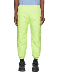 Green-Yellow Quilted Sweatpants