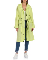 Avec Les Filles Water Resistant Raincoat With Removable Hood