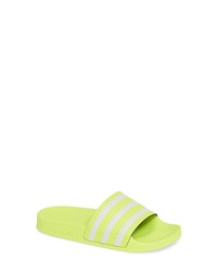 Green-Yellow Rubber Flat Sandals