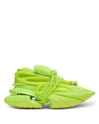 Green-Yellow Rubber Low Top Sneakers