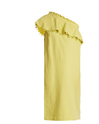 Green-Yellow Ruffle Dress