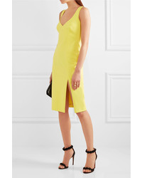 Versace Stretch Crepe Dress Bright Yellow