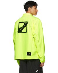 We11done Yellow Logo Basic Windbreaker Jacket