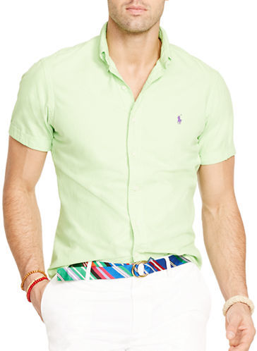 polo ralph lauren short sleeve oxford shirt