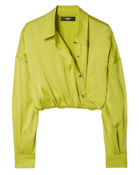 Green-Yellow Silk Dress Shirt