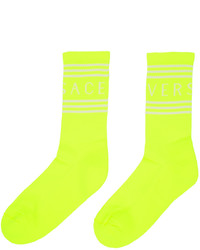 Versace Yellow 90s Vintage Logo Socks