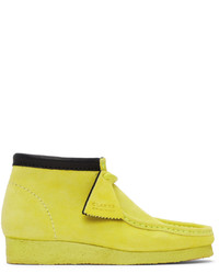 Green-Yellow Suede Desert Boots