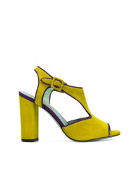Paola D'arcano Contrast Open Toe Sandals