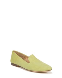 Green-Yellow Suede Loafers