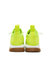 Versace Yellow Cross Chainer Sneakers