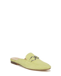 Green-Yellow Suede Mules