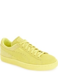 Green-Yellow Suede Sneakers