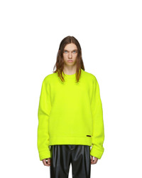 Green-Yellow Suede Sweatshirt