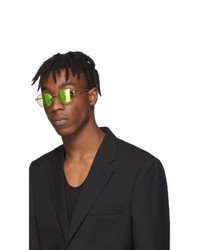 Versace Gold And Green Pop Chic Sunglasses