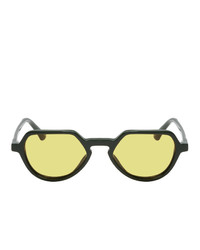 Dries Van Noten Green And Yellow Linda Farrow Edition 183 C5 Sunglasses