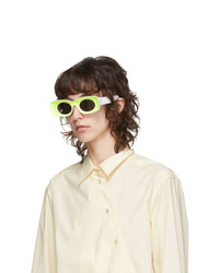 Loewe Yellow And White Paulas Ibiza Square Sunglasses