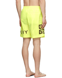 Givenchy Yellow 4g Swim Shorts