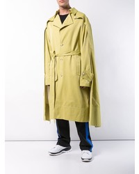 Chin Mens Double Cloak Trench Coat