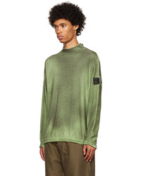 Stone Island Shadow Project Green Gradient Sweater