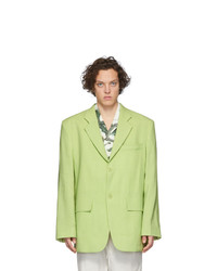 Green-Yellow Wool Blazer