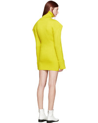 Jacquemus Yellow Giant Shoulder Dress