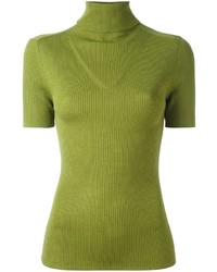 Green-Yellow Wool Turtleneck