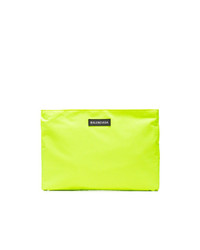 Balenciaga Yellow Neon Explorer Logo Pouch