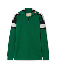 Green Zip Neck Sweater