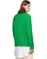 JW Anderson Green Cable Turtleneck