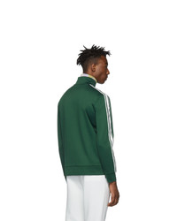 Moncler Green Jersey Zip Up Sweater