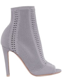 Gianvito Rossi 100mm Stretch Knit Open Toe Booties