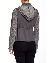 Sebby Knit Sleeve Utility Jacket