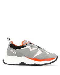MSGM Contrast Panel Low Top Sneakers