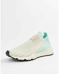 adidas Originals Eqt Support Sock 13 Trainers In White And Mint