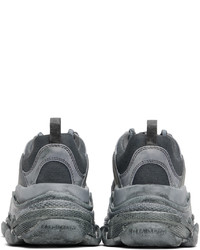 Balenciaga Gray Triple S Sneakers