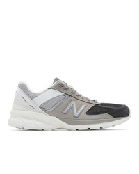 New Balance Grey And Black Us Made 990v5 Sneakers